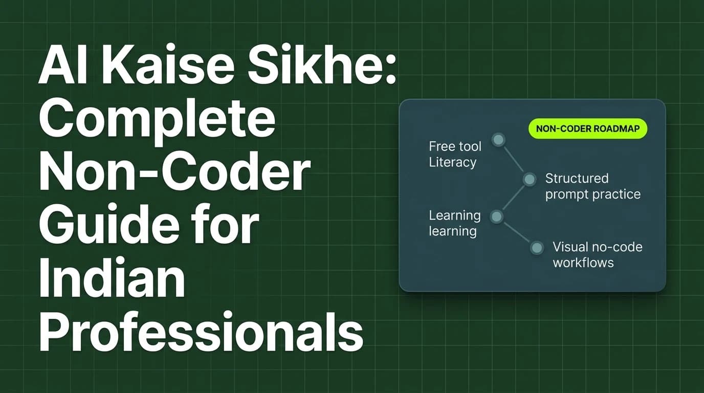 AI Kaise Sikhe: Complete Step-by-Step Non-Coder Guide for Indian Professionals in 2026