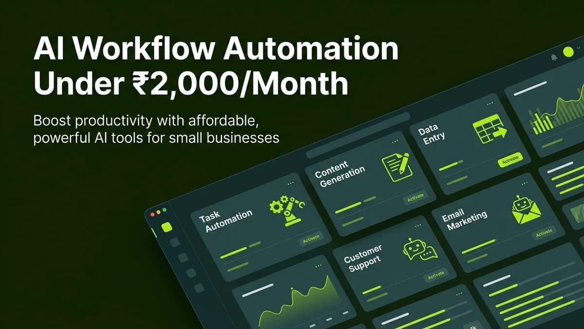 How Non-Technical Professionals Use AI for Daily Workflow Automation Under ₹2,000/Month