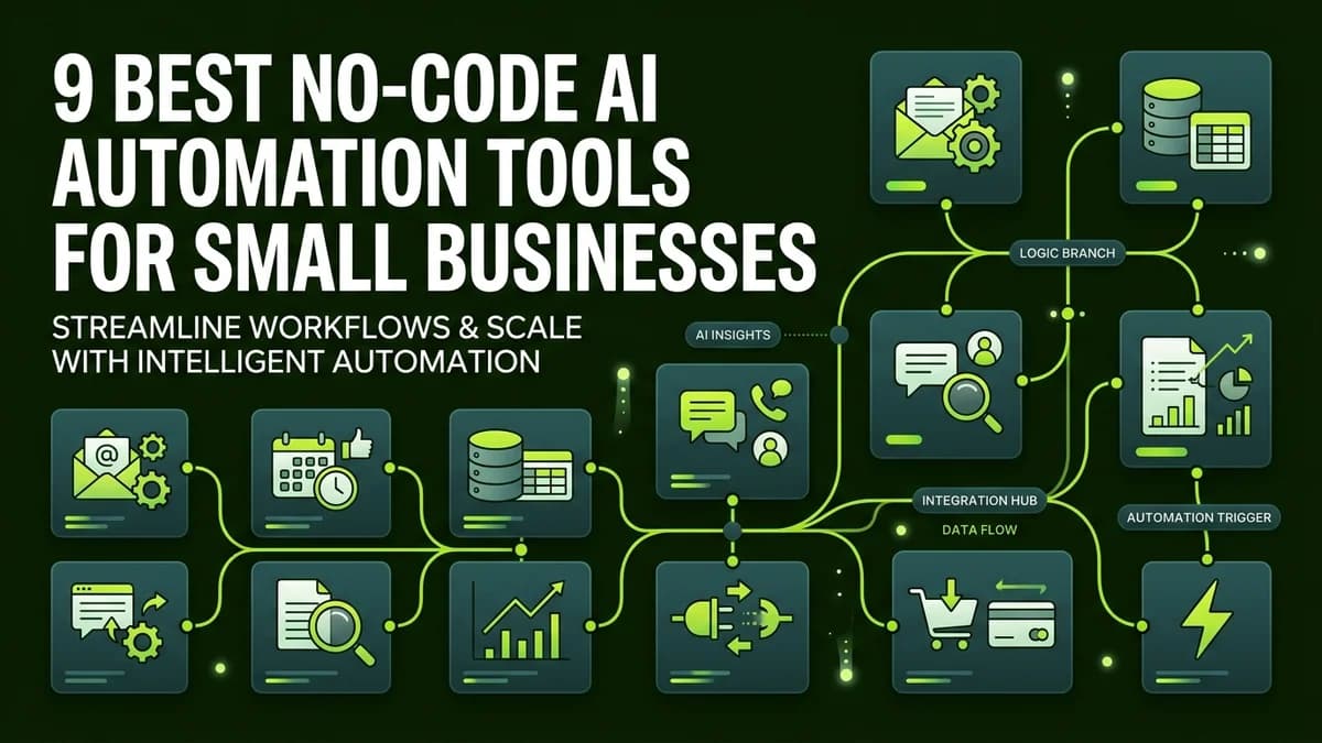 9 Best No-Code AI Automation Tools for Small Businesses in 2026 (No Technical Skills Required)