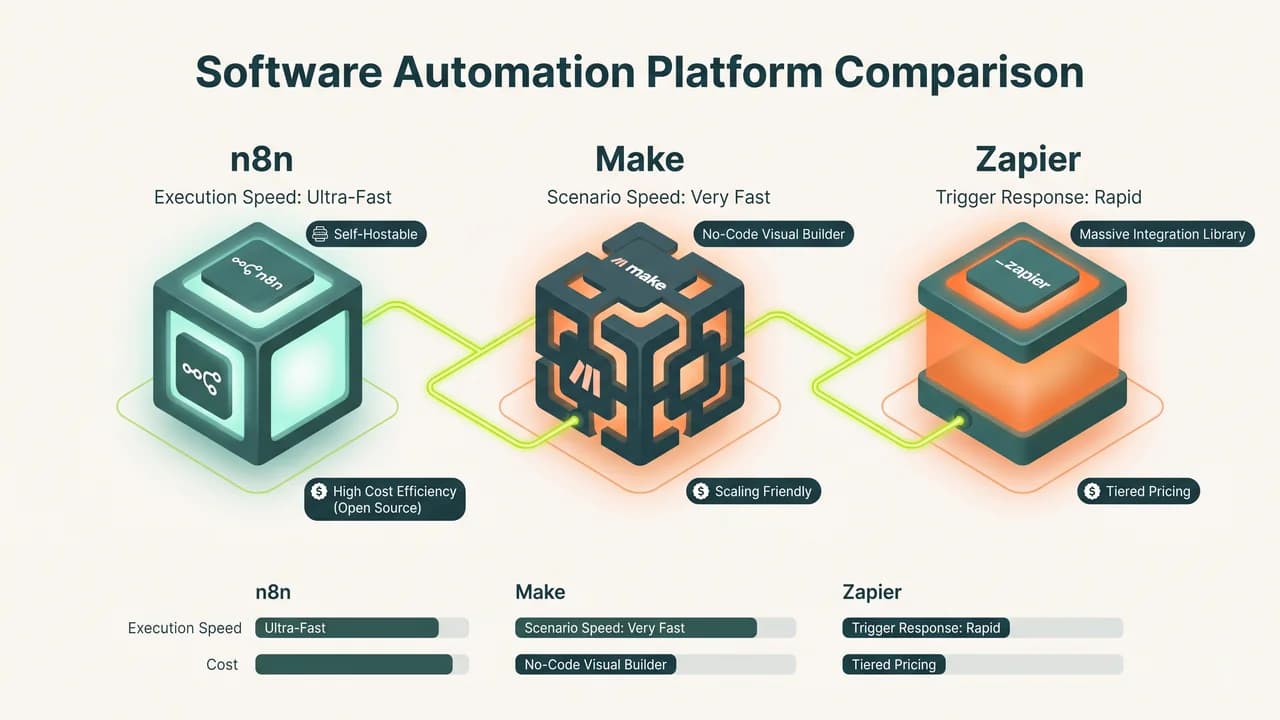 n8n vs Make vs Zapier Small Business Automation Comparison Zero To AI