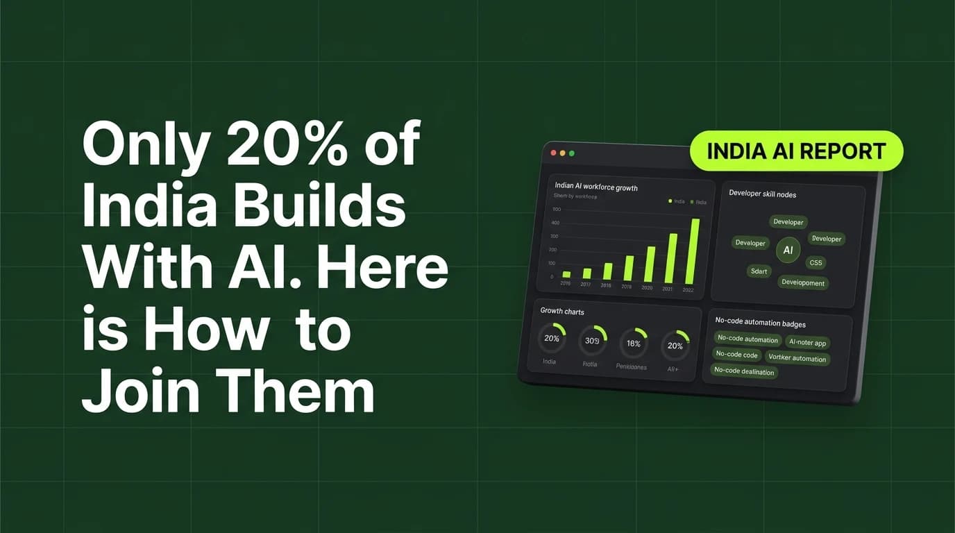 Only 20% of India Builds With AI. Here's How to Join Them (2026)