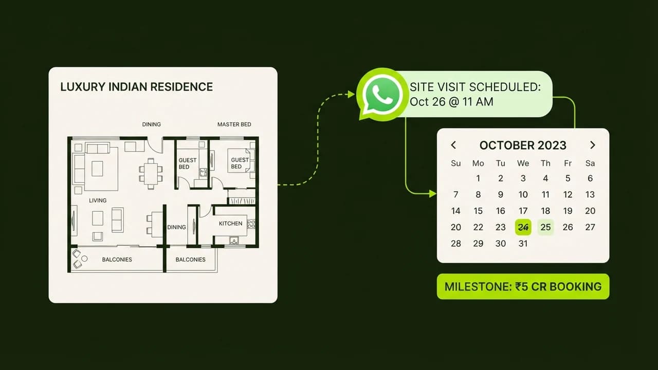 WhatsApp AI for Real Estate: Book Site Visits 24/7