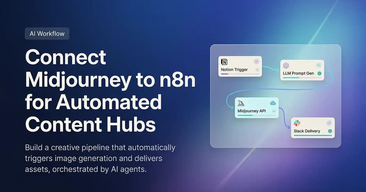 How to Connect Midjourney via API to n8n for Fully Automated Content Hubs