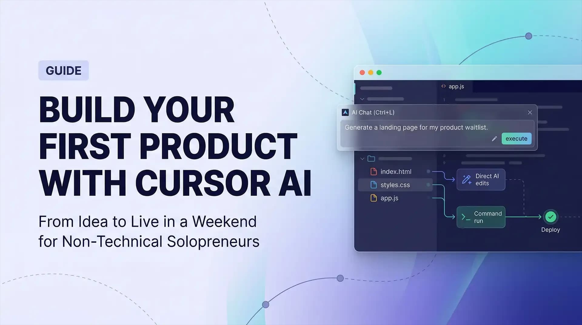 You Do Not Need a Developer: Use Cursor AI to Build Your First Product