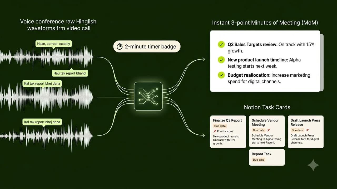 AI Meeting Summarizer Action Items Indian Founders Zero To AI