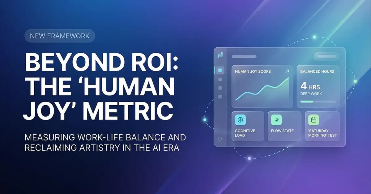 Beyond ROI: 'Human Joy'