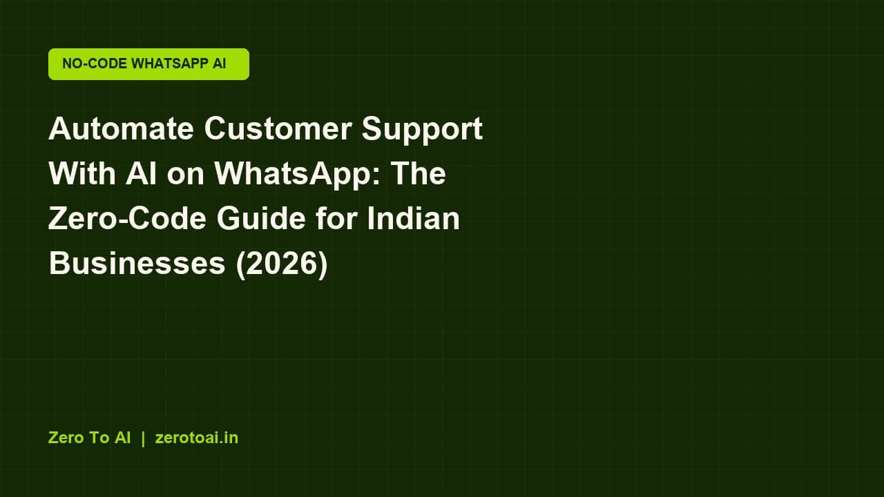 Automate Customer Support With AI on WhatsApp: The Zero-Code Guide for Indian Businesses (2026)
